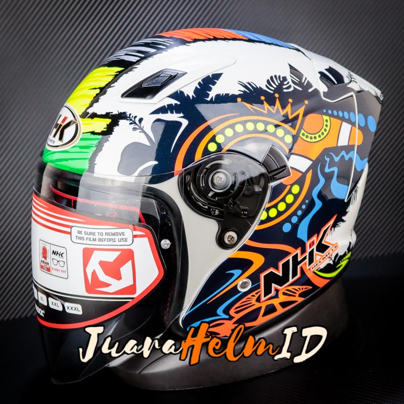 NHK HELM S1 GP PRO SE REMY #3 / WHITE GLITTER / GPPRO DOUBLE VISOR