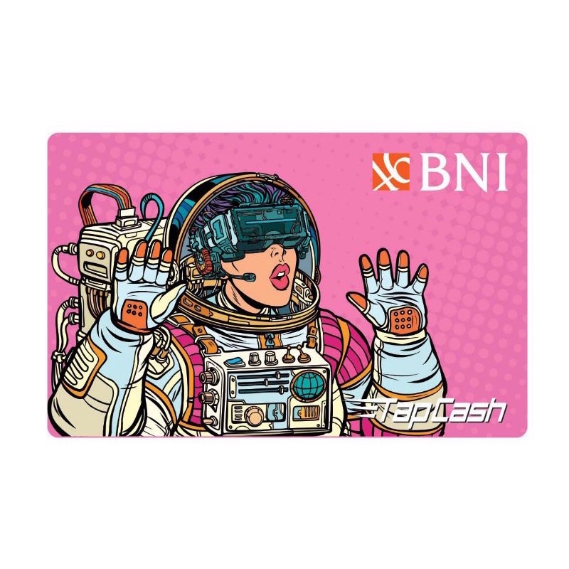 [Preloved] BNI Tap Cash Astronot Pink