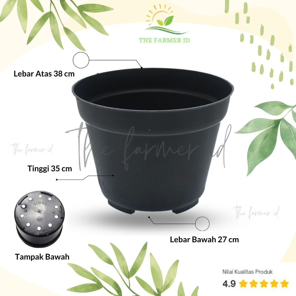 Pot Simba 40 - Pot Bunga 40 cm