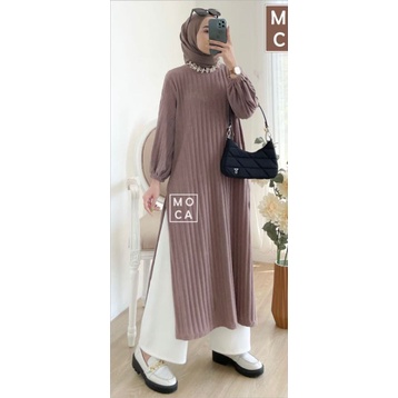 Chafia SPLIT DRESS Tunik Rajut