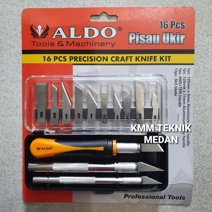 

[TERBARU] ALDO PISAU UKIR SET 16 PCS KERAJINAN TANGAN MANUAL CRAFT KNIFE KIT