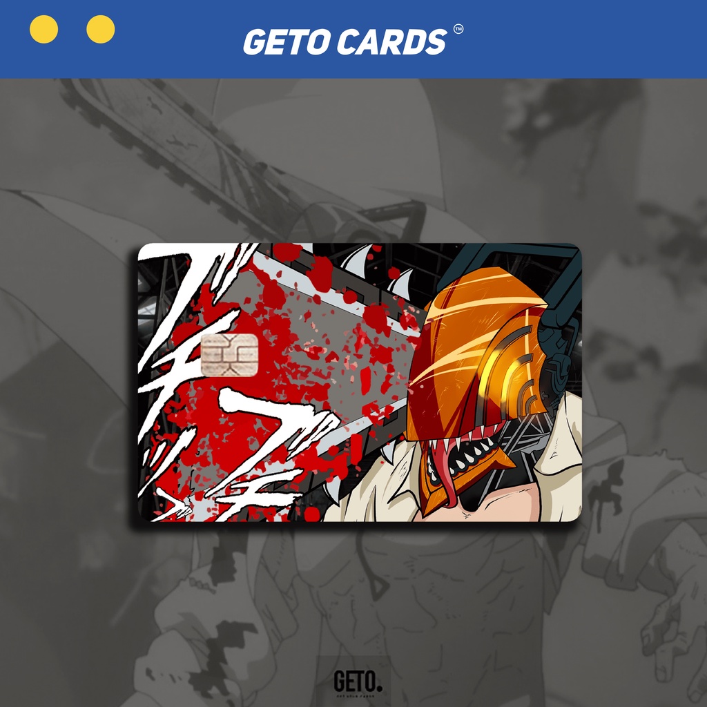 

Stiker Sticker Skin Kartu Atm Anime Chainsaw Man Special Hologram | Getocard Getocards