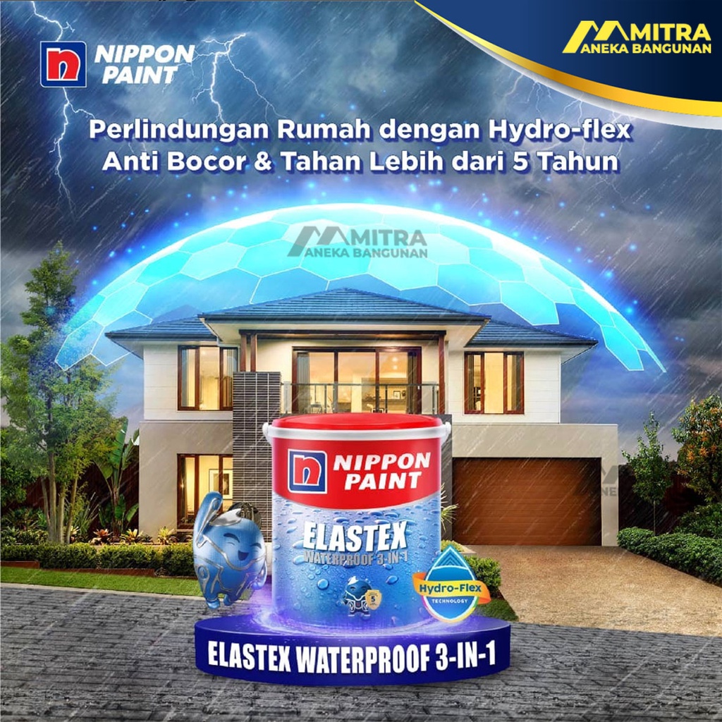 Autoparts Engine Cat Tembok Waterproof Elastex Nippon Paint 4 Kg / Eksterior Interior / Cat