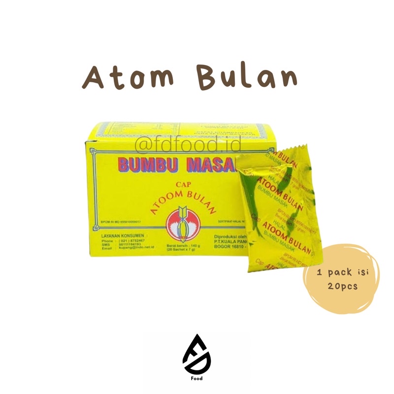 

BUMBU TABUR INSTANT CAP ATOM BULAN ISI 20pcs / BUMBU PENYEDAP / BUMBU MASAKAN / BUMBU BACI