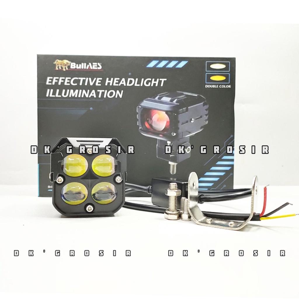 Lampu Tembak Laser AES P61 Led 4 mata - Laser 58 Watt Devil Eye Sorot hi loo beam - Lampu tembak sorot LED