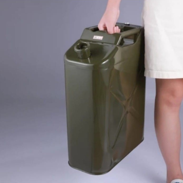 Trem Jerigen Besi / Steel Jerrycan /Jerigen Besi Murah/Tanpa Selang- Corong