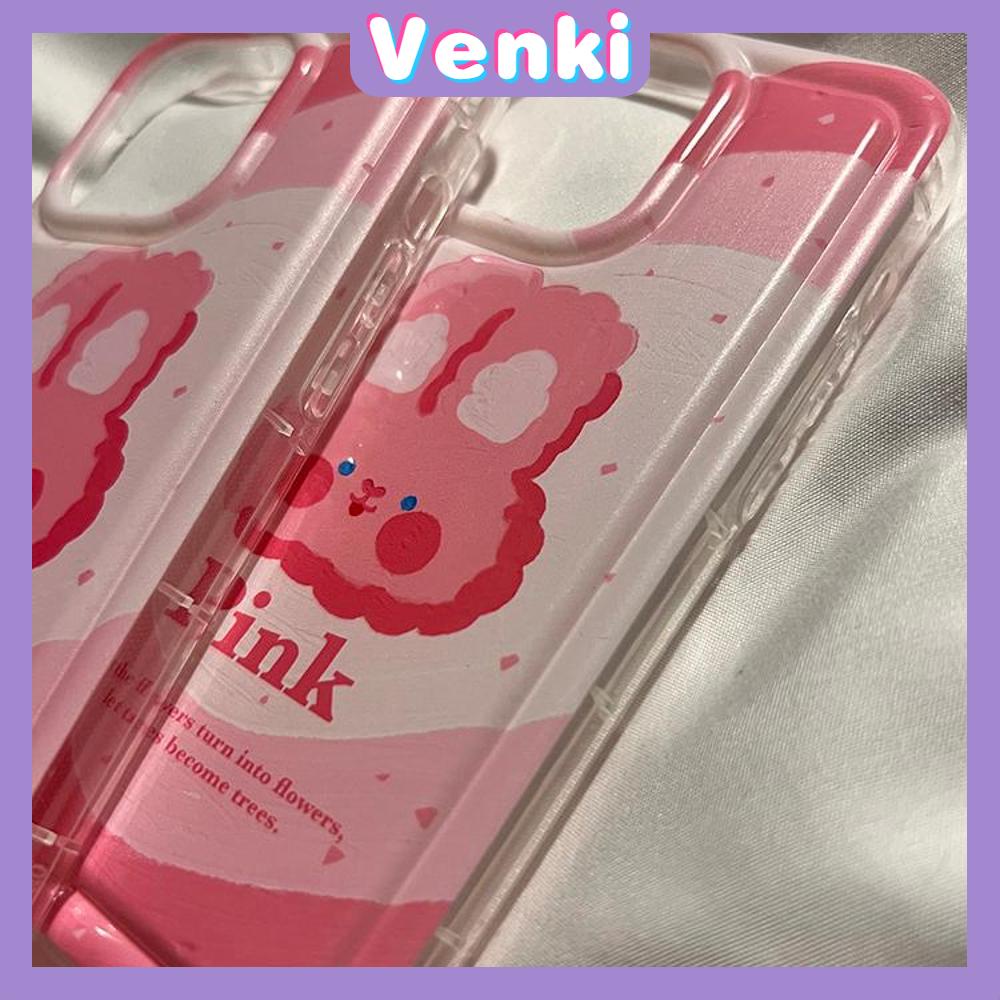 Case For iPhone 14 Pro Max TPU Soft Jelly Airbag Pink Case Cute Cartoon Rabbit Camera Protection Shockproof For iPhone 14 13 12 11 Plus Pro Max 7 Plus X XR