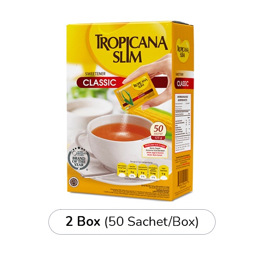 

Tropicana Slim Sweetener Classic 50 Sachet