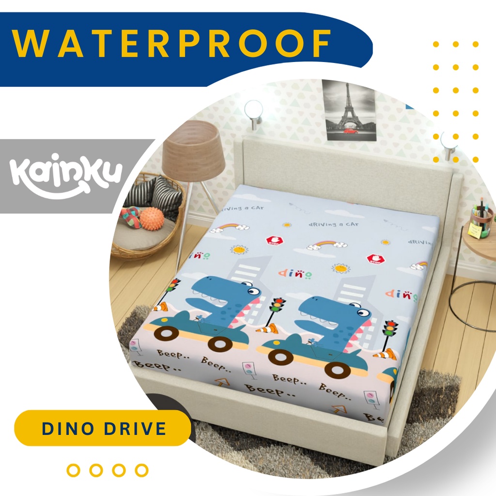 Sprei Tinggi 40 Waterproof  Ukuran 180x200 MOTIF anti air anti ompol #WP180T40