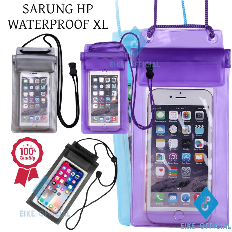 [Eike ] - Kantong Casing Anti Air Mobile Phone Waterproof /  Waterproof Case Hp Anti Air / Case hp Anti Air / Waterproof Case