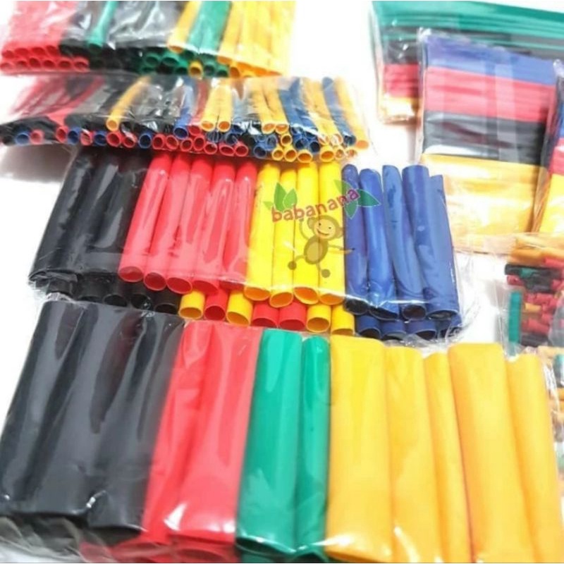 328pcs Tube Heatshrink Color Wire Cable Heat Electric Selongsong Bakar