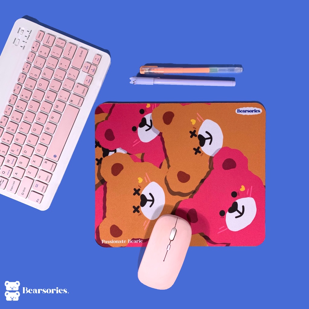 Mousepad Anti Slip Bearie Jodie &amp; Bearie Zeezie Face