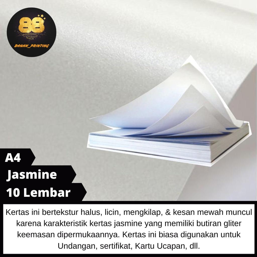 

Kertas Jasmine Putih Tebal A4 / Kertas Undangan Pernikahan Kartu Ucapan