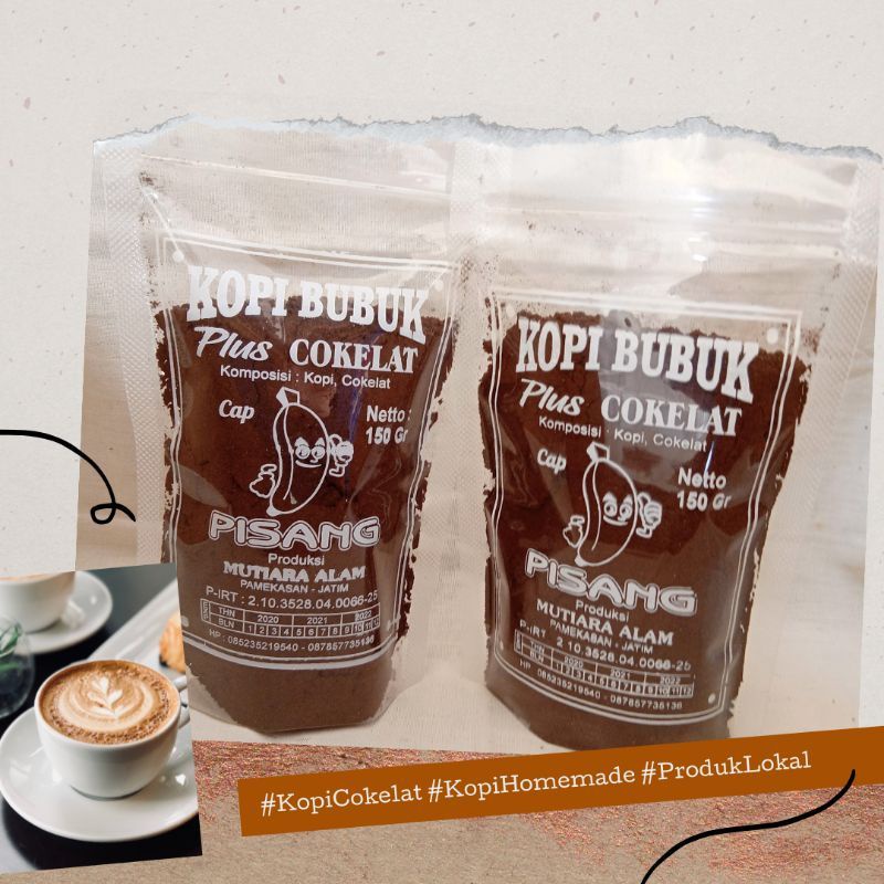 

KOPI BUBUK PLUS COKELAT CAP PISANG 150 Gram | 100% Original dan Home Made