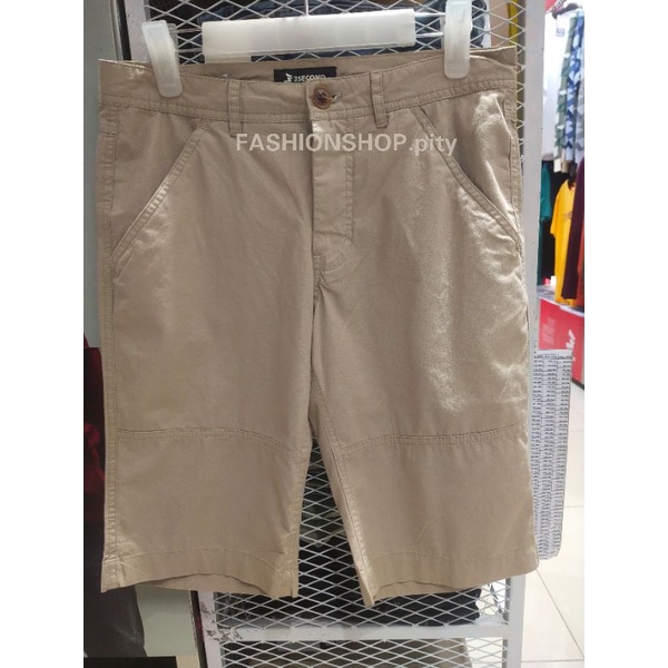 [100% ORIGINAL 1222] CELANA PENDEK KATUN POLOS 3SECOND PRIA NEW ARRIVAL WARNA CREAM ABU MUDA ABU TUA