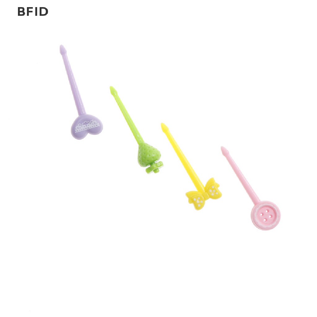 [BFID] 8pcs Garpu Kue Permen Warna Mini Fruit Snack Dessert Fork Untuk Pesta Fruit Pick Decor [ID]