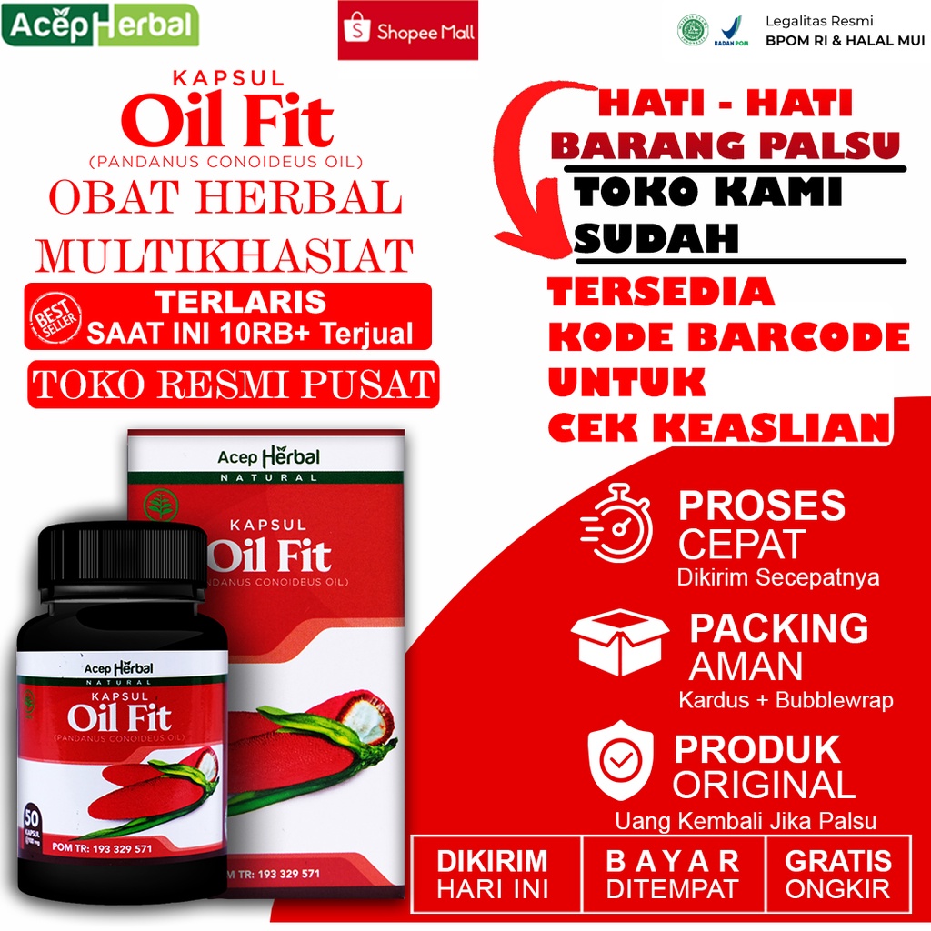 Kapsul Oil Fit Untuk Sakit Mata Lambung Maag  Jantung Darah Tinggi Kolesterol Kanker Batu Ginjal Sak