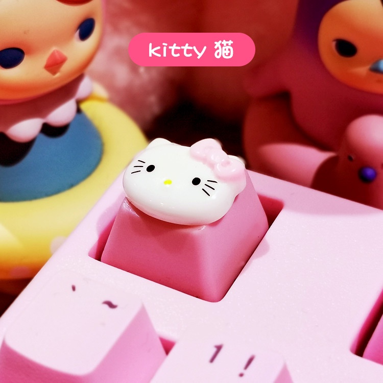 Keycaps Artisan Kucing Lucu Gadis Cantik keycaps Profil Backlight Untuk keycap Keyboard Mekanik