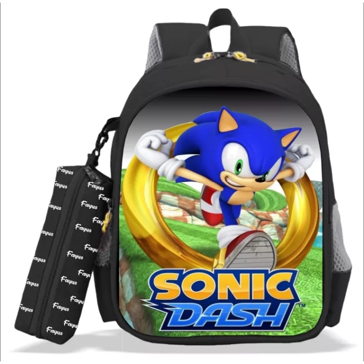 Tas Anak Karakter kartun Sonic Dash Tas Ransel Anak laki-laki Tas sekolah Anak TK SD bisa COD