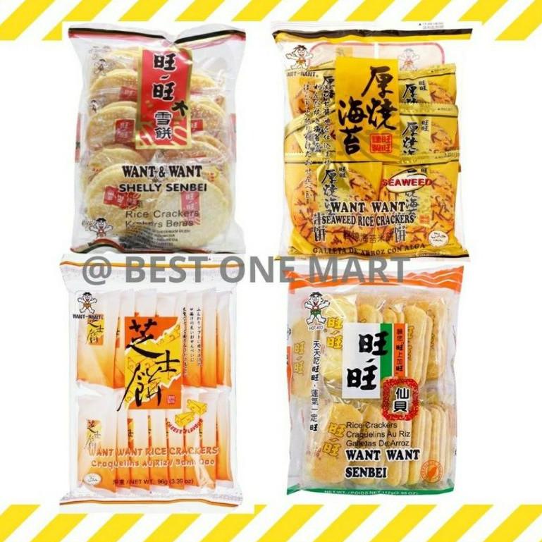 

Terlaris ★★ Want Want Rice Crackers / Shelly Senbei / Cheese Rice Crackers / Seaweed / Senbei Asin ♂