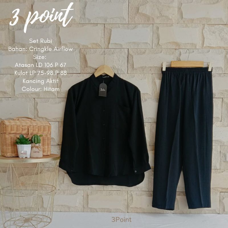 setelan rubi |set celana | crinkle