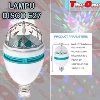 Lampu DISCO LED Fitting Mini Lampu Disco Warna Warni RGB E 27 dan E 67