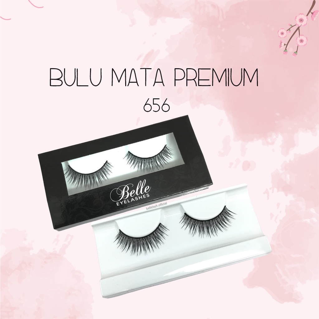 656 Bulu Mata Palsu Handmade Natural False Eyelash Eye Lashes Belle Eyelashes Premium