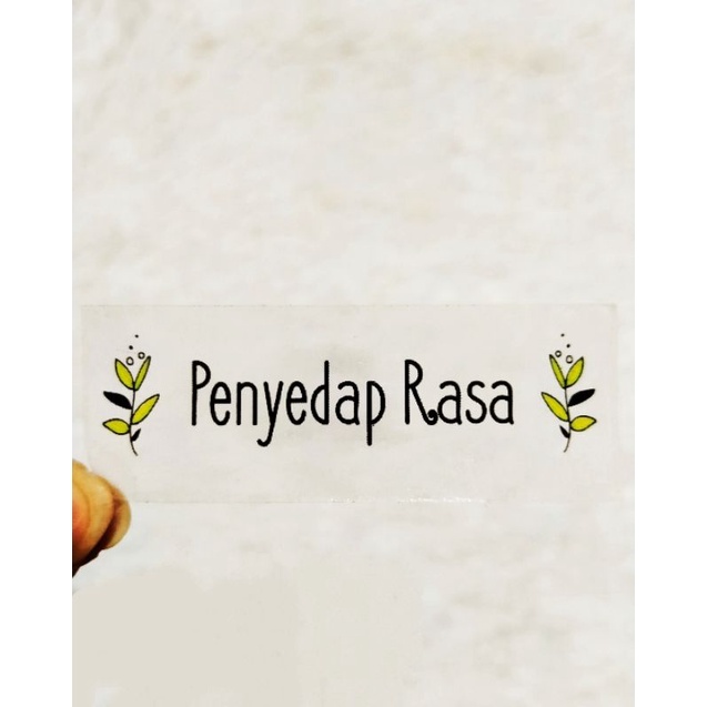 

PART 2 Varian A 2cmx6cm Stiker Label Transparan Nama Bumbu Dapur WATERPROOF