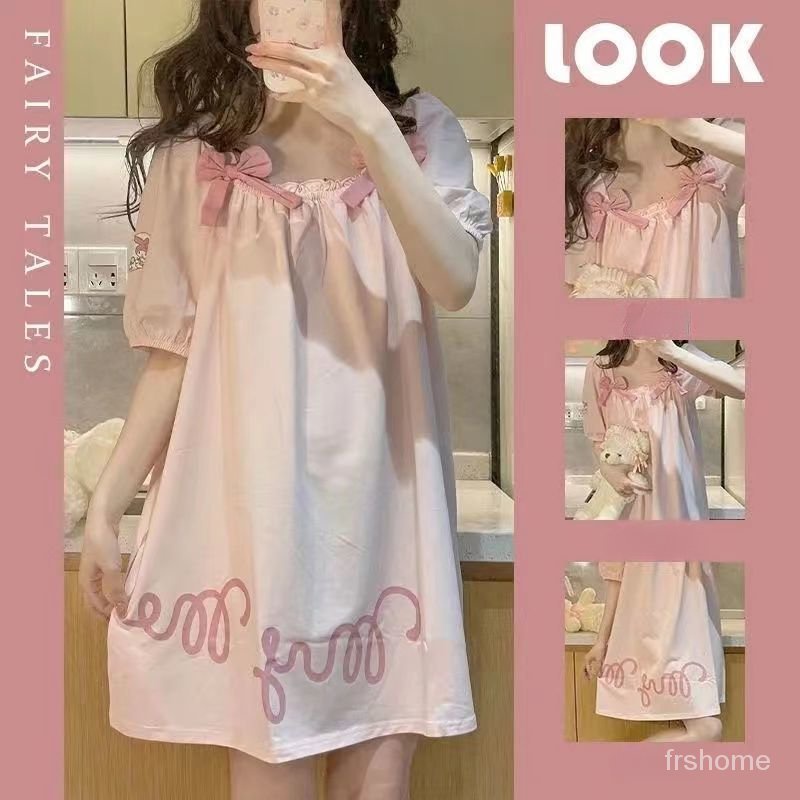 Piyama manis musim panas wanita 2022 piyama angin ins baru piyama musim panas wanita dapat dipakai d