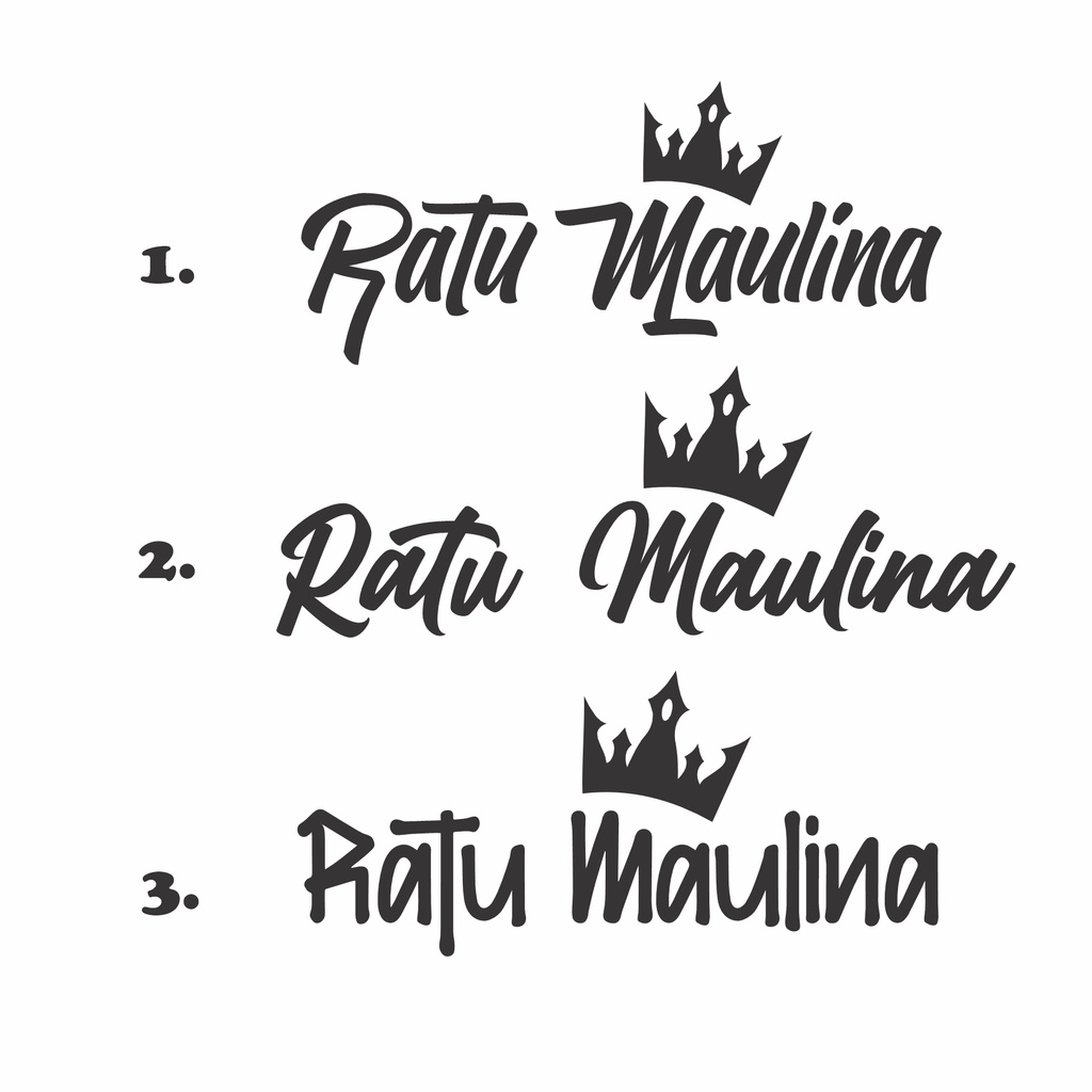Sticker Custom Nama Untuk  Body Motor