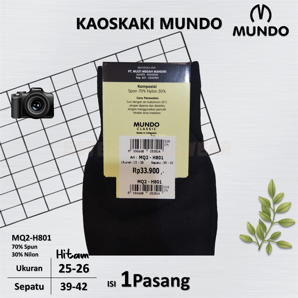 Kaos Kaki MUNDO CLASSIC -MOTIF- MQ2-A/B/C ISI 1