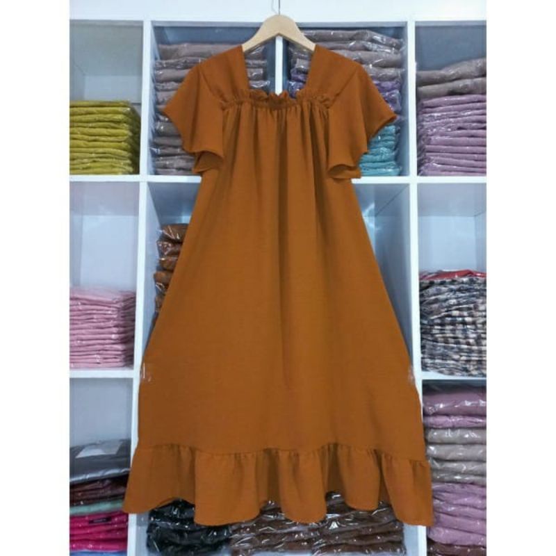 laura dress crinkle daster kekinian