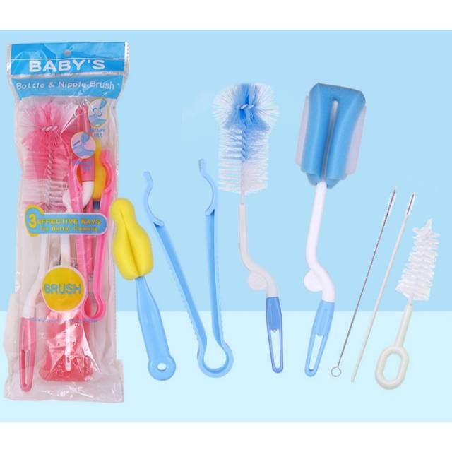 7 IN 1 SIKAT BOTOL SUSU / PEMBERSIH BOTOL SUSU/SIKAT BOTOL, BOTTLE &amp; NIPPLE BRUSH