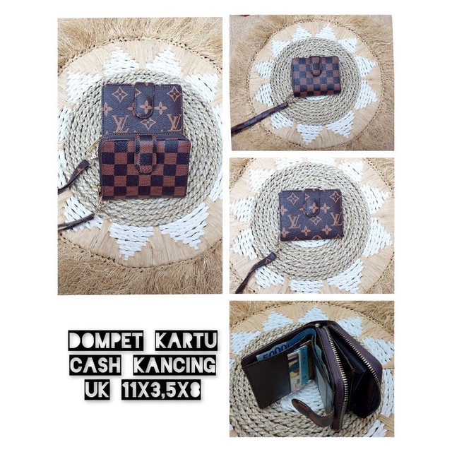 Dompet kartu + Cash Tutup Kancing Terbaru