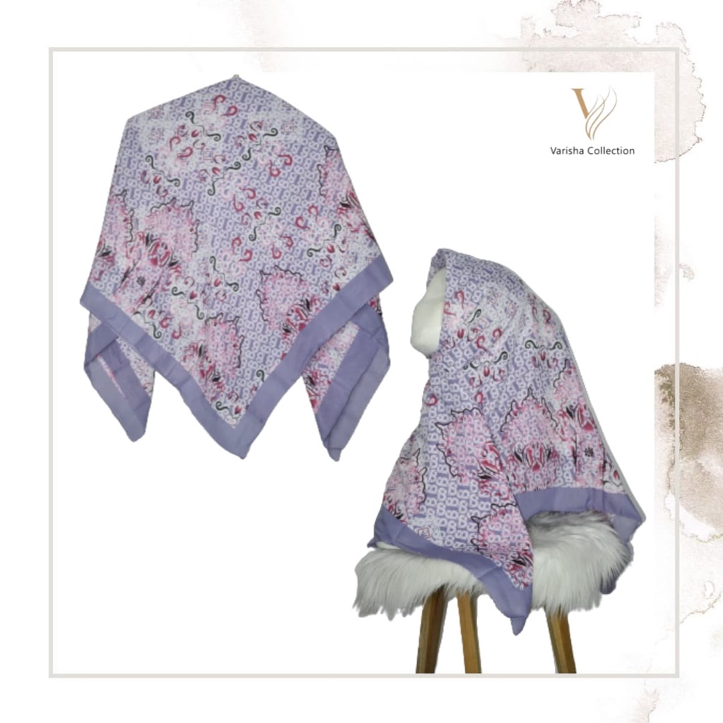 Hijab voal motif premium | kerudung segiempat Denay varisha Motif 9