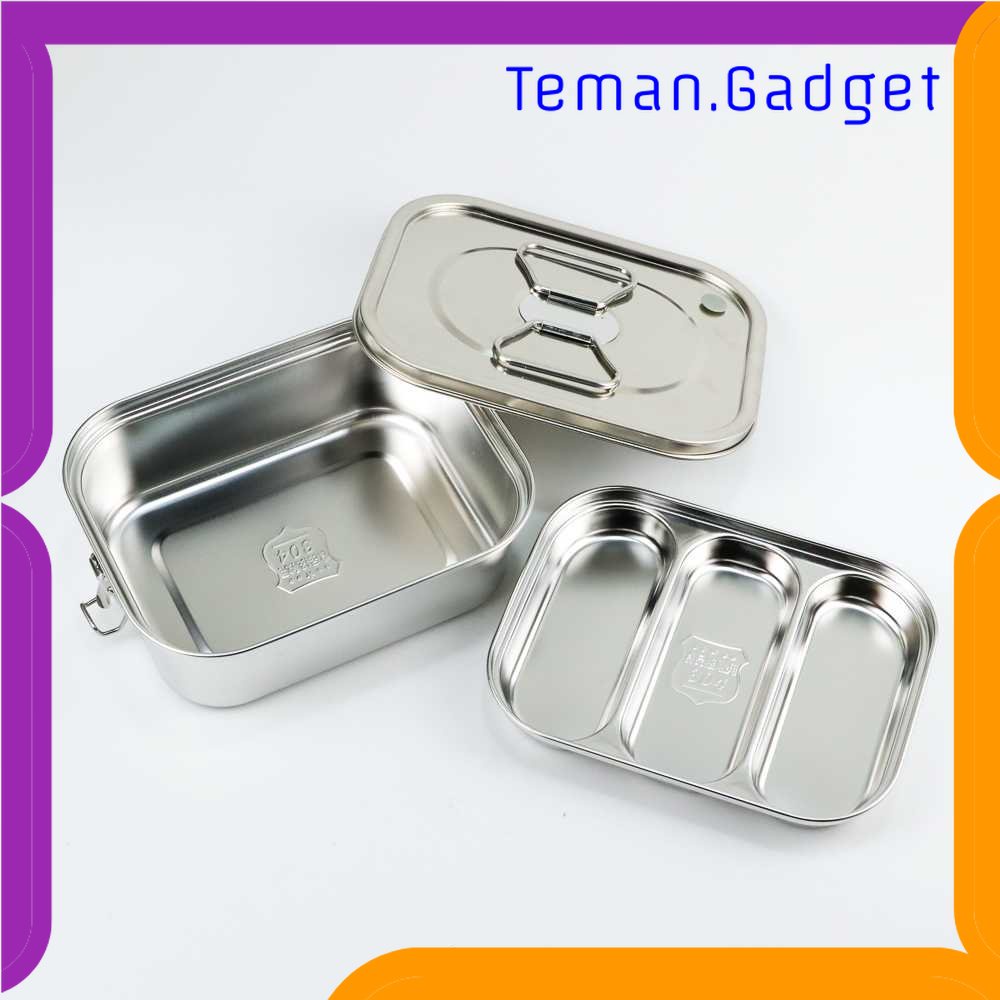 TG - DPR HE JIA FAN LE Kotak Makan Bento Lunch Box Stainless Steel - HS233