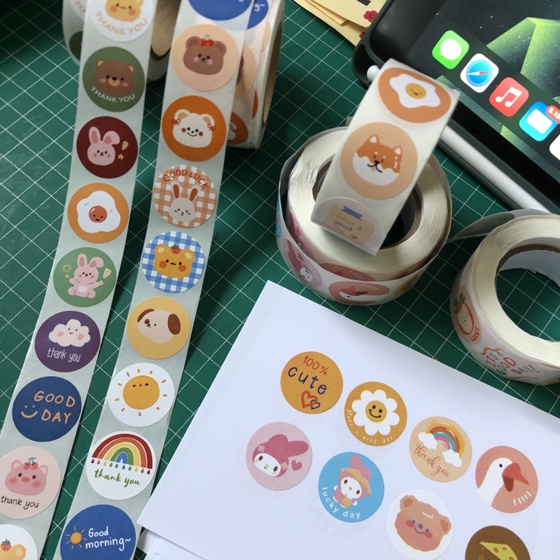 

1 ROLL CUTE / THANKS STICKER (ISI 500)
