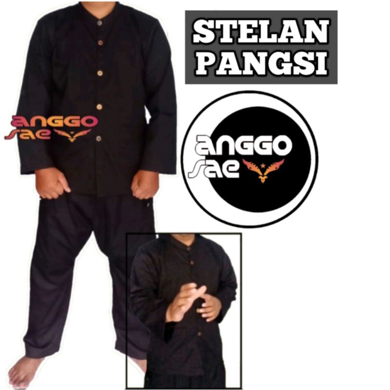 pangsi setelan baju pangsi BSY set pangsi plus iket kepala anggosae