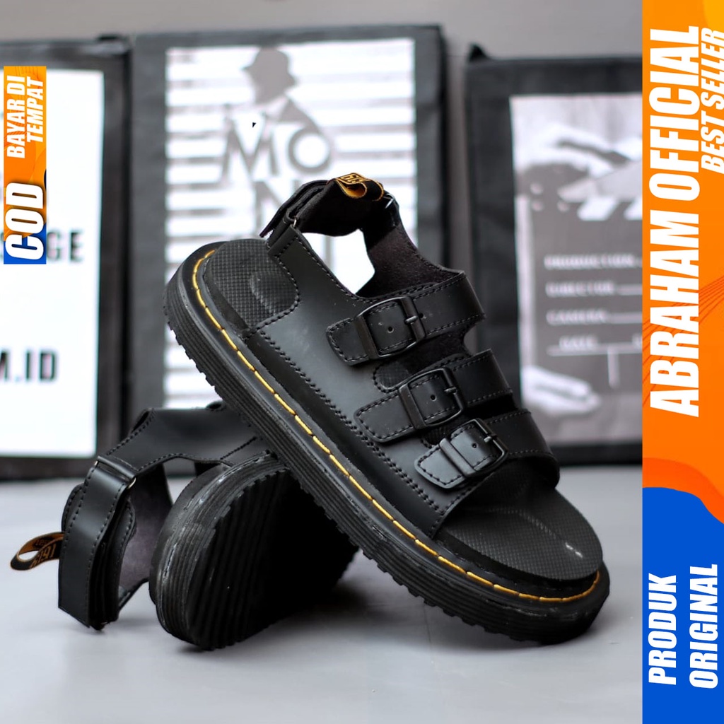 Sandal Sepatu Docmart Pria Sendal Slide Selop Pria Abaraham CROWD