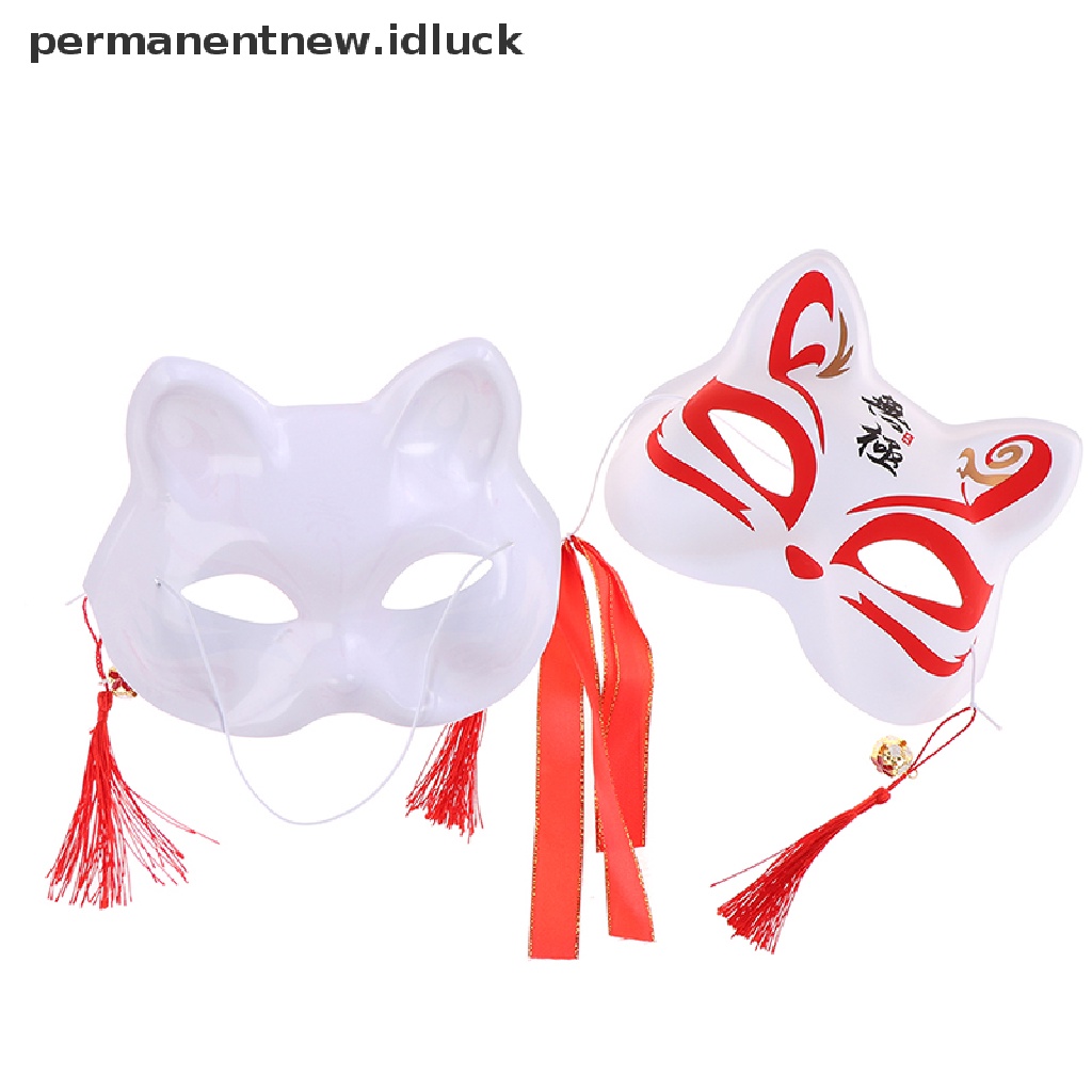 [luckypermanentnew] 1pc Anime Fox Masker Setengah Wajah Kucing Topeng Topeng Topeng Topeng Pesta Topeng Cosplay [ID]