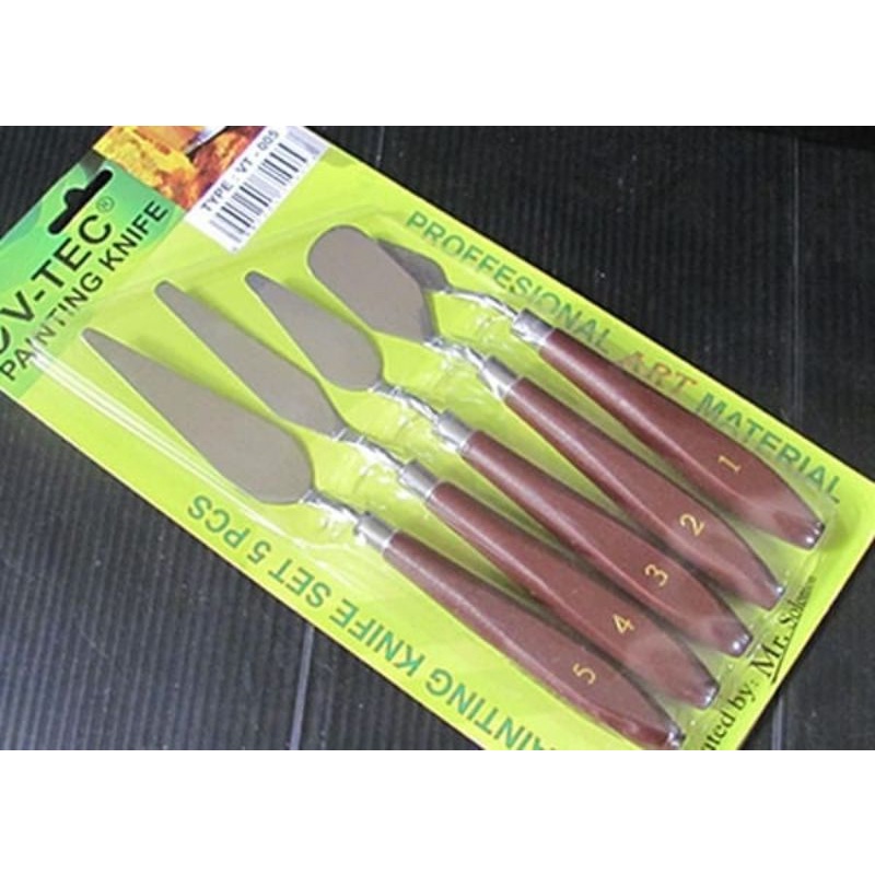 

Painting Art Knife V-Tec set 5/Pisau Lukis Set isi 5