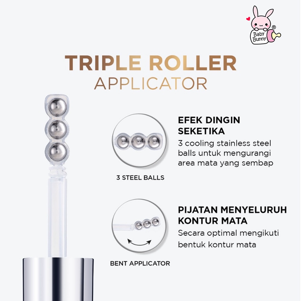 ❤ BELIA ❤ L'Oreal Paris Triple Roller 2.5% Hyaluron + 'Caffeine' Eye Serum | Hyaluronic Acid Loreal Serum Mata | BPOM