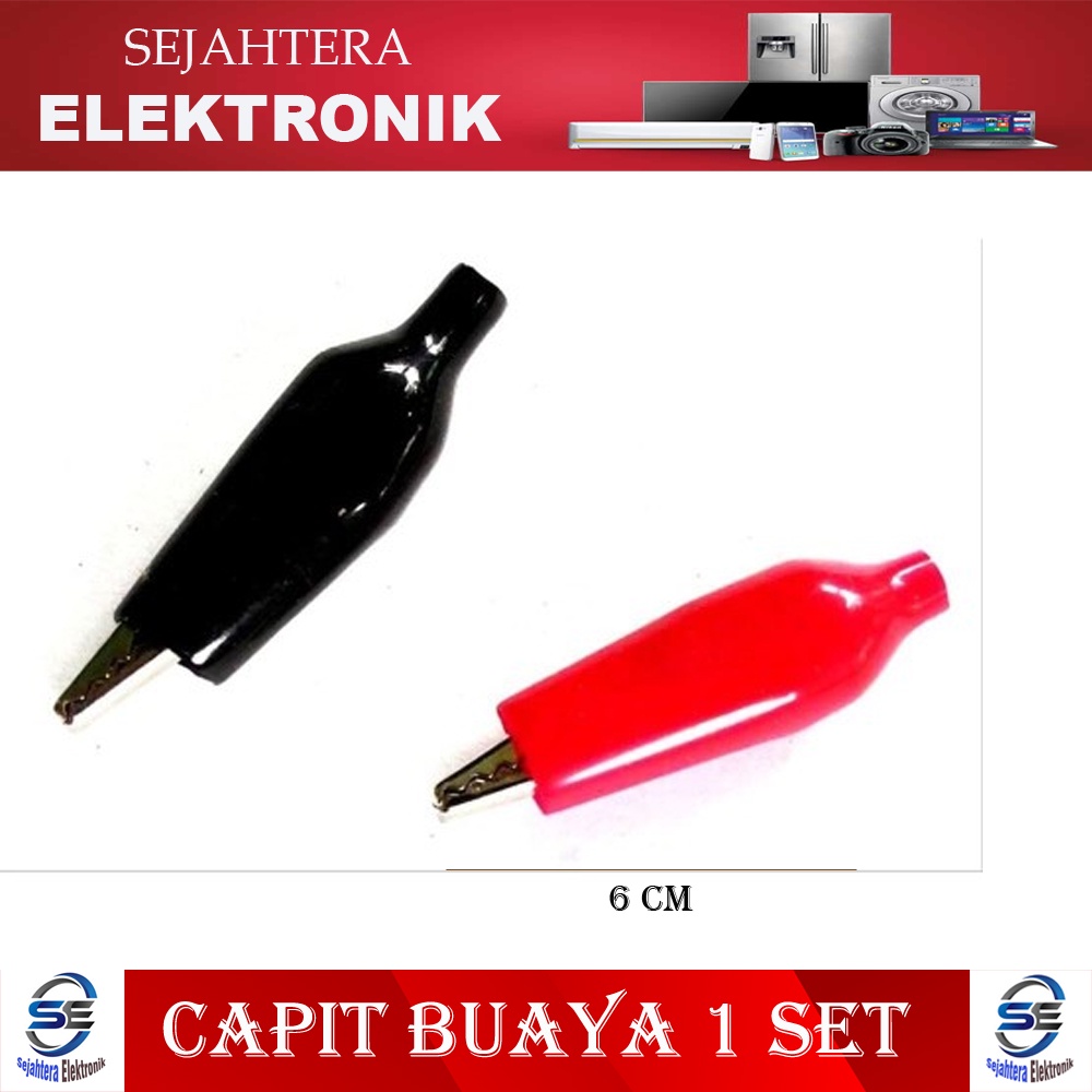 JEPIT BUAYA JEPITAN AKI BUAYA 1 SET JEPIT KARET BESAR ALLIGATOR