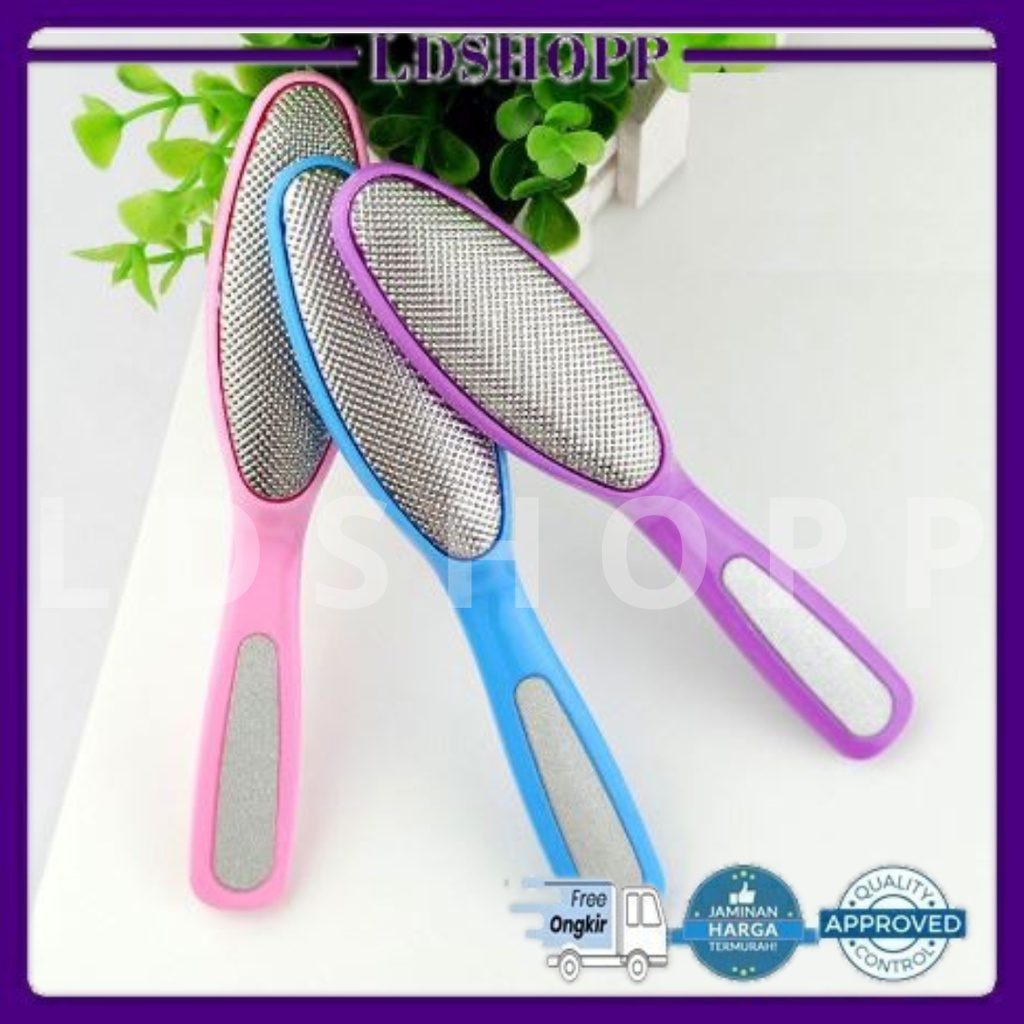 LDS SS36 Brush Penghalus Telapak Kaki / Alat Pedicure Sikat Amplas Kaki / Penghilang Kapalan 2 Sisi / Penghalus Tumit Kaki / Alat Kikir Kuku Murah Import