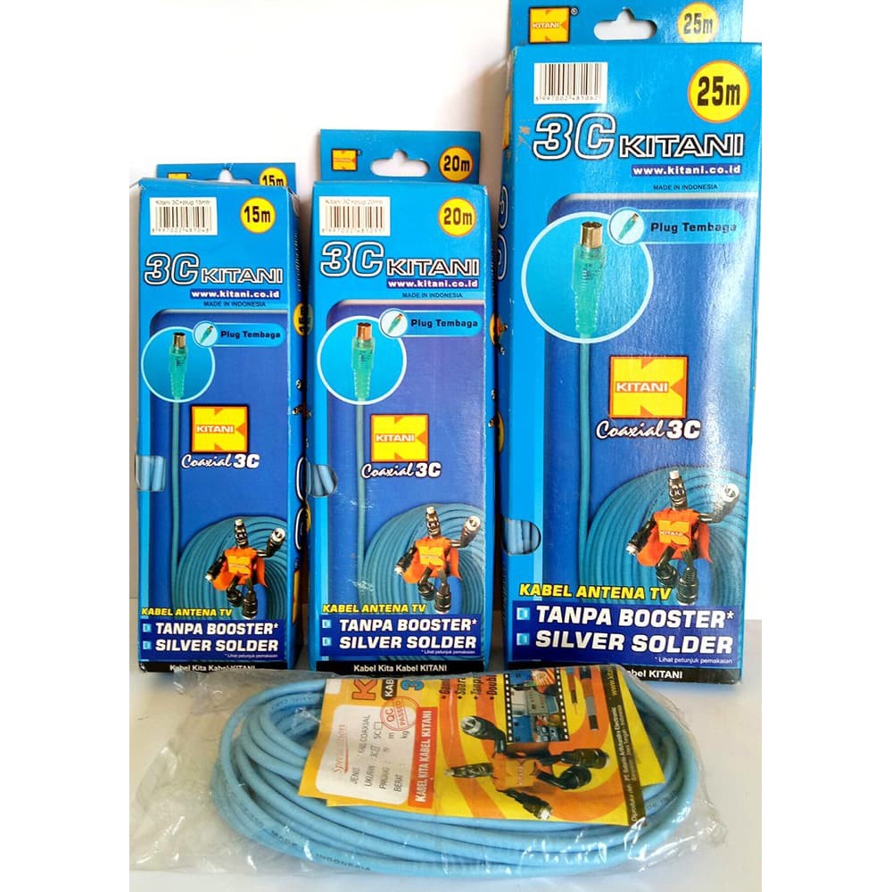 Kabel Antena Tv KITANI 3C 10M, 15M, 20M, 25M