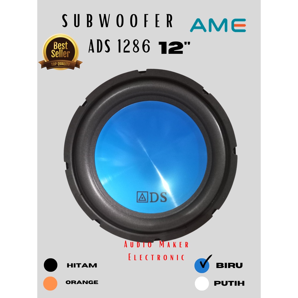 SUBWOOFER Mobil 12" ADS AD-1286 12 inch DOUBLE COIL ADS AD 1286 TERLARIS