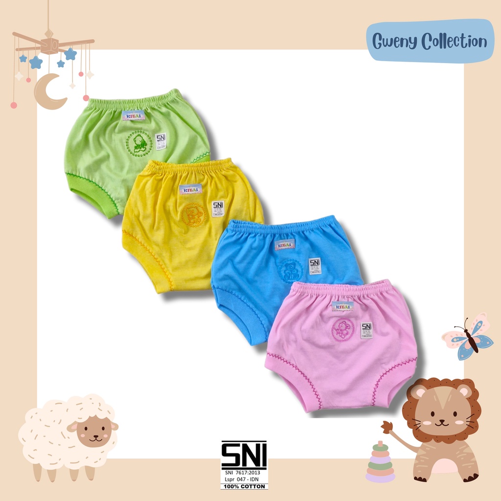 CELANA POP CELANA PENDEK SEGITIGA BAYI MOTIF BORDIR WARNA UNISEX (CT08)