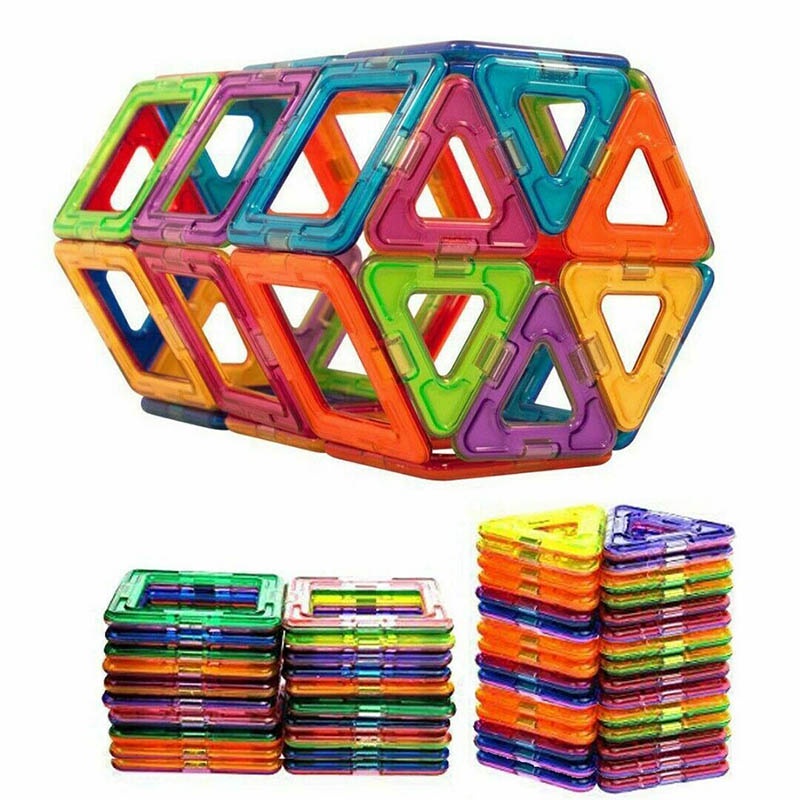 30 /50/100PCS Blok Bangunan Magnet Konstruksi Edukasi Mainan Ajaib Anak