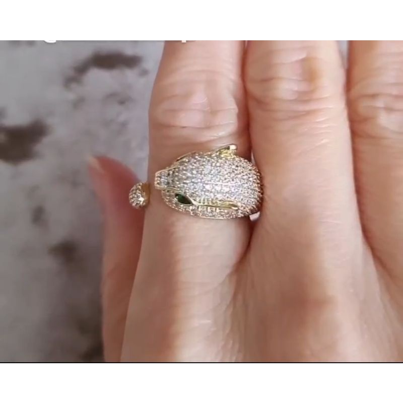 Cincin zircon lapis emas anti karat anti alergi ring premium quality zircon 1123