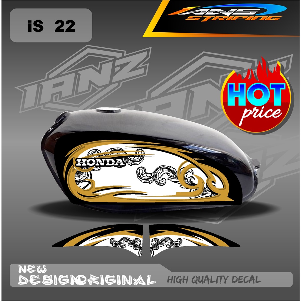 STIKER DECAL STRIPING LIST TANGKI CB100 HOLOGRAM / NON HOLOGRAM IS22